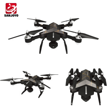 Original Wifi camera drone with 0.3MP camera speed shift height set quadcopter folding drone with LED light SJY-X38C